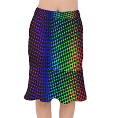 Digitally Created Halftone Dots Abstract Background Design Mermaid Skirt