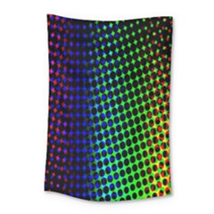 Digitally Created Halftone Dots Abstract Background Design Small Tapestry