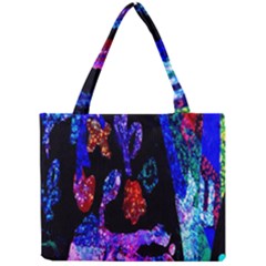 Grunge Abstract In Black Grunge Effect Layered Images Of Texture And Pattern In Pink Black Blue Red Mini Tote Bag