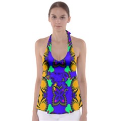 Digital Kaleidoscope Babydoll Tankini Top by Nexatart