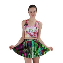 Bright Tropical Background Abstract Background That Has The Shape And Colors Of The Tropics Mini Skirt by Nexatart