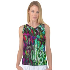 Bright Tropical Background Abstract Background That Has The Shape And Colors Of The Tropics Women s Basketball Tank Top by Nexatart