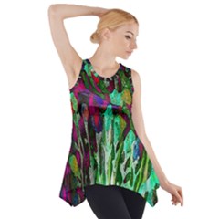 Bright Tropical Background Abstract Background That Has The Shape And Colors Of The Tropics Side Drop Tank Tunic by Nexatart