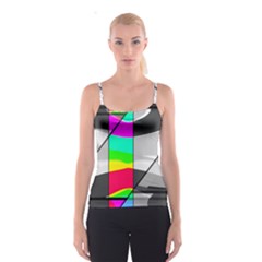 Colors Fadeout Paintwork Abstract Spaghetti Strap Top by Nexatart