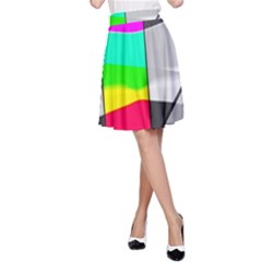 Colors Fadeout Paintwork Abstract A-line Skirt by Nexatart