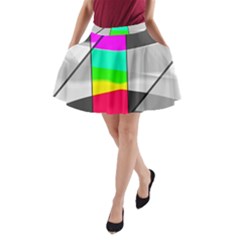 Colors Fadeout Paintwork Abstract A-line Pocket Skirt by Nexatart