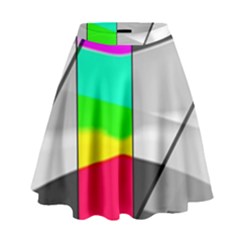 Colors Fadeout Paintwork Abstract High Waist Skirt by Nexatart