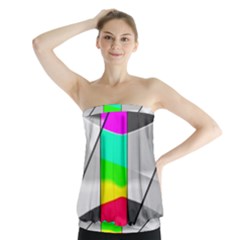 Colors Fadeout Paintwork Abstract Strapless Top by Nexatart