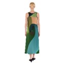 Ribbons Of Blue Aqua Green And Orange Woven Into A Curved Shape Form This Background Sleeveless Maxi Dress View2