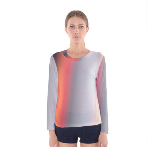 Digitally Created Abstract Colour Blur Background Women s Long Sleeve Tee by Nexatart