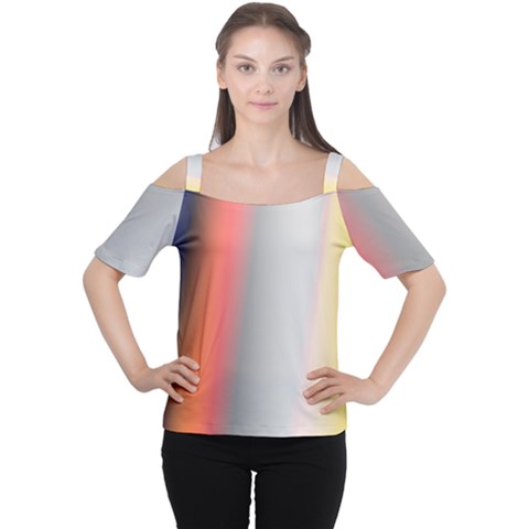 Digitally Created Abstract Colour Blur Background Women s Cutout Shoulder Tee by Nexatart