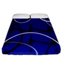 Blue Abstract Pattern Rings Abstract Fitted Sheet (California King Size) View1