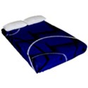 Blue Abstract Pattern Rings Abstract Fitted Sheet (California King Size) View2