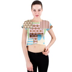 Part Background Image Crew Neck Crop Top by Nexatart