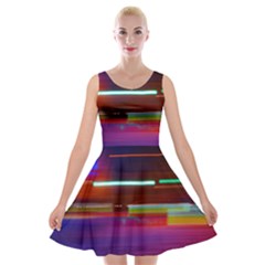 Abstract Background Pictures Velvet Skater Dress by Nexatart