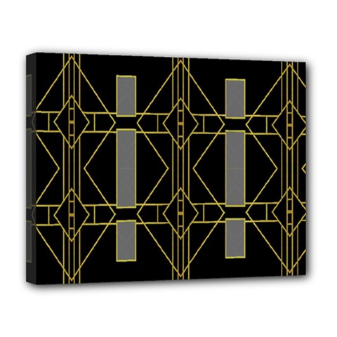 Simple Art Deco Style Art Pattern Canvas 14  X 11  by Nexatart