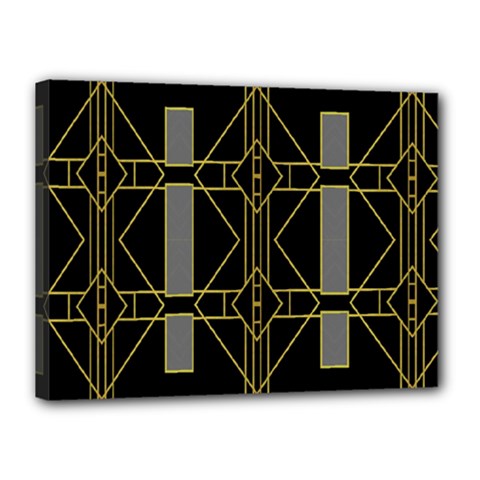 Simple Art Deco Style Art Pattern Canvas 16  X 12  by Nexatart