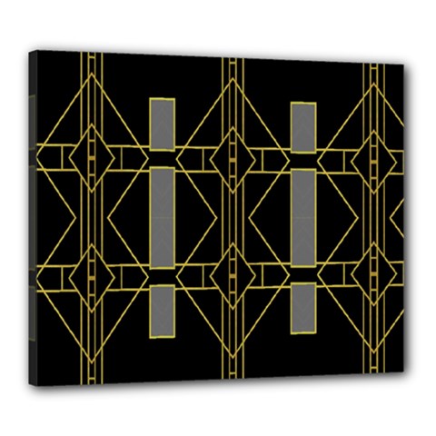 Simple Art Deco Style Art Pattern Canvas 24  X 20  by Nexatart