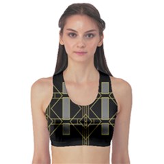 Simple Art Deco Style Art Pattern Sports Bra by Nexatart