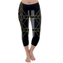 Simple Art Deco Style Art Pattern Capri Winter Leggings  by Nexatart