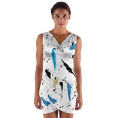 Abstract Image Image Of Multiple Colors Wrap Front Bodycon Dress by Nexatart