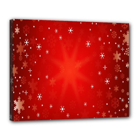 Red Holiday Background Red Abstract With Star Canvas 20  X 16  by Nexatart