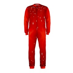 Red Holiday Background Red Abstract With Star Onepiece Jumpsuit (kids) by Nexatart