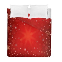 Red Holiday Background Red Abstract With Star Duvet Cover Double Side (full/ Double Size) by Nexatart