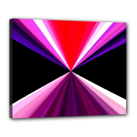 Red And Purple Triangles Abstract Pattern Background Canvas 20  X 16  by Nexatart