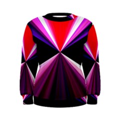 Red And Purple Triangles Abstract Pattern Background Women s Sweatshirt