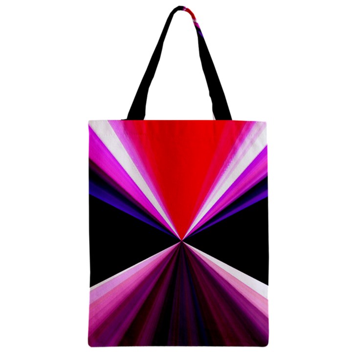 Red And Purple Triangles Abstract Pattern Background Zipper Classic Tote Bag