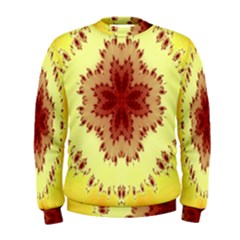 Yellow Digital Kaleidoskope Computer Graphic Men s Sweatshirt by Nexatart