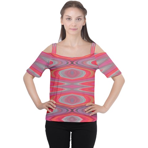 Hard Boiled Candy Abstract Women s Cutout Shoulder Tee by Nexatart