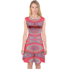 Hard Boiled Candy Abstract Capsleeve Midi Dress by Nexatart