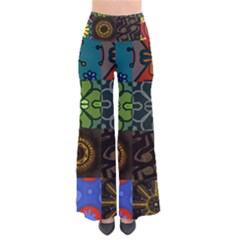 Digitally Created Abstract Patchwork Collage Pattern Pants by Nexatart