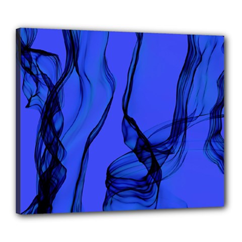 Blue Velvet Ribbon Background Canvas 24  X 20  by Nexatart