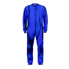 Blue Velvet Ribbon Background Onepiece Jumpsuit (kids) by Nexatart