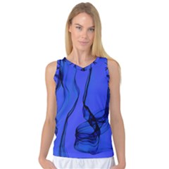 Blue Velvet Ribbon Background Women s Basketball Tank Top by Nexatart