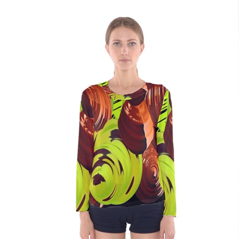 Neutral Abstract Picture Sweet Shit Confectioner Women s Long Sleeve Tee by Nexatart