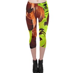 Neutral Abstract Picture Sweet Shit Confectioner Capri Leggings  by Nexatart