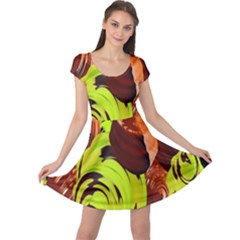 Neutral Abstract Picture Sweet Shit Confectioner Cap Sleeve Dresses by Nexatart