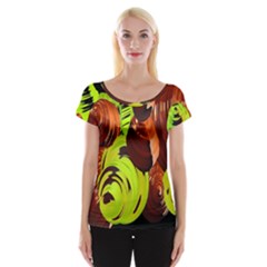 Neutral Abstract Picture Sweet Shit Confectioner Women s Cap Sleeve Top by Nexatart