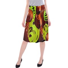 Neutral Abstract Picture Sweet Shit Confectioner Midi Beach Skirt by Nexatart