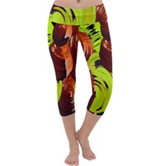 Neutral Abstract Picture Sweet Shit Confectioner Capri Yoga Leggings by Nexatart