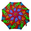 Digitally Painted Patchwork Shapes With Bold Colours Hook Handle Umbrellas (Medium) View1