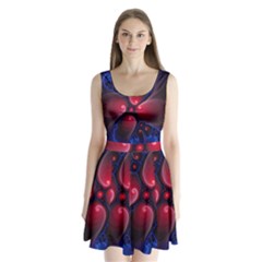 Color Fractal Pattern Split Back Mini Dress  by Nexatart