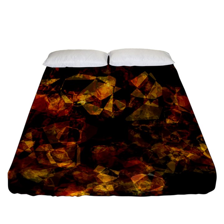 Autumn Colors In An Abstract Seamless Background Fitted Sheet (California King Size)