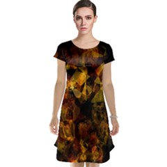 Autumn Colors In An Abstract Seamless Background Cap Sleeve Nightdress by Nexatart