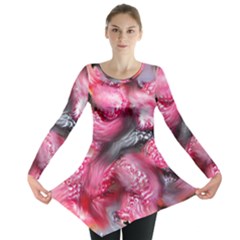 Raspberry Delight Long Sleeve Tunic  by Nexatart