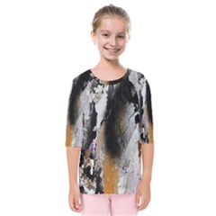 Abstract Graffiti Background Kids  Quarter Sleeve Raglan Tee